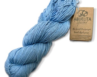Abuelita Pima Cotton DK Yarn: Hand-Dyed Loose Ply Vegan Yarn