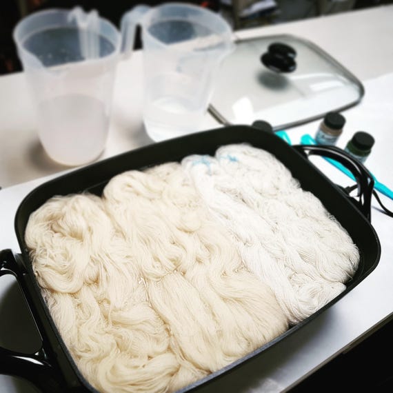 Undyed Yarn Skeins: Natural Animal Fiber for Dyeing