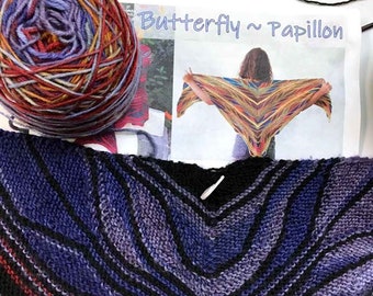 Butterfly Shawl Knitting Kit: Urth Yarns Papillon Pattern