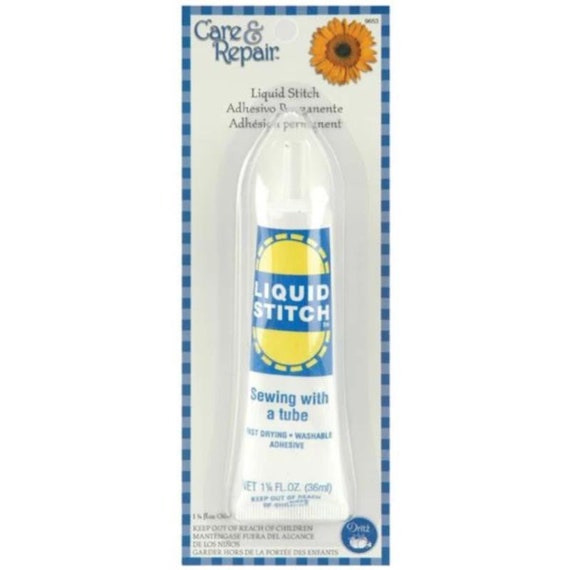 Liquid Stitch Mending Glue, Dritz Fabric Adhesive, Glue on Beads