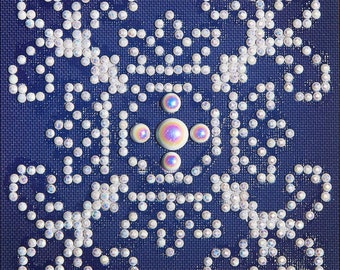 Mini Diamond Art Kit: Snowflake Design (4x4")