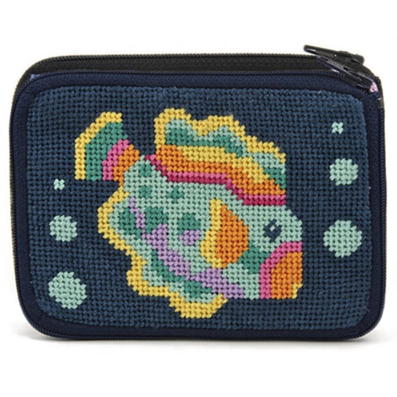 Needlepoint Kit Beginners Cross Stitch Coin Purse Kit Stitch | Etsy