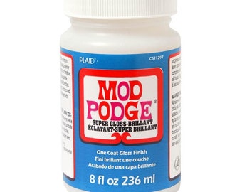 Mod Podge Clear Finish - Choose Matt or Gloss - Mod Pdge Crafts - Sealer, Glue & Finish for Wood, Paper, Fabric Terra-Cotta, Plastic, Foam