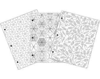 Coloring Folders: Creative Zen Designs, 3-Pack