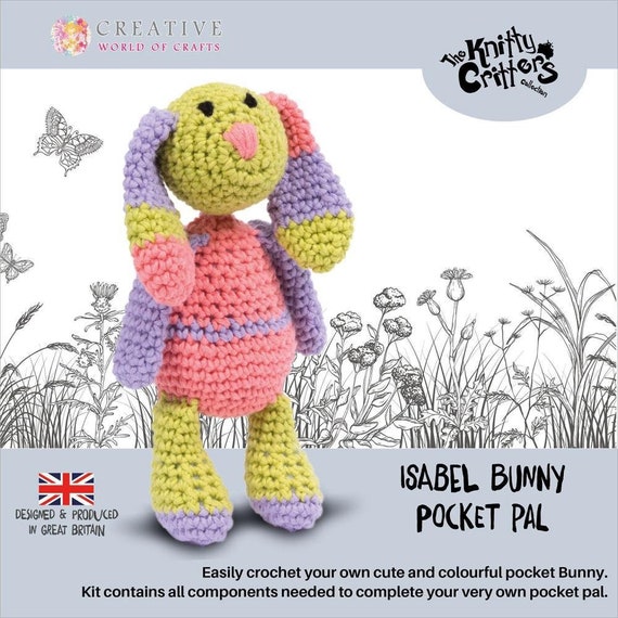 Knitty Critters Pocket Pals Crochet Kit: Isabel Bunny Knitty Critters Pocket Pals Crochet Kit: Isabel Bunny