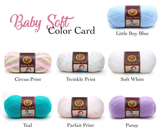 Baby Pastel Self Striping & Solid Yarn Lion Brand Baby Soft Yarn Sport  Weight Acrylic Baby Yarn Machine Wash and Dry 459 Yards 