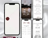 Wedding Video Invitation , Elegant Animated Wedding Invite , Editable Canva Wedding Evite , Save the Date Video , envelope wedding invite