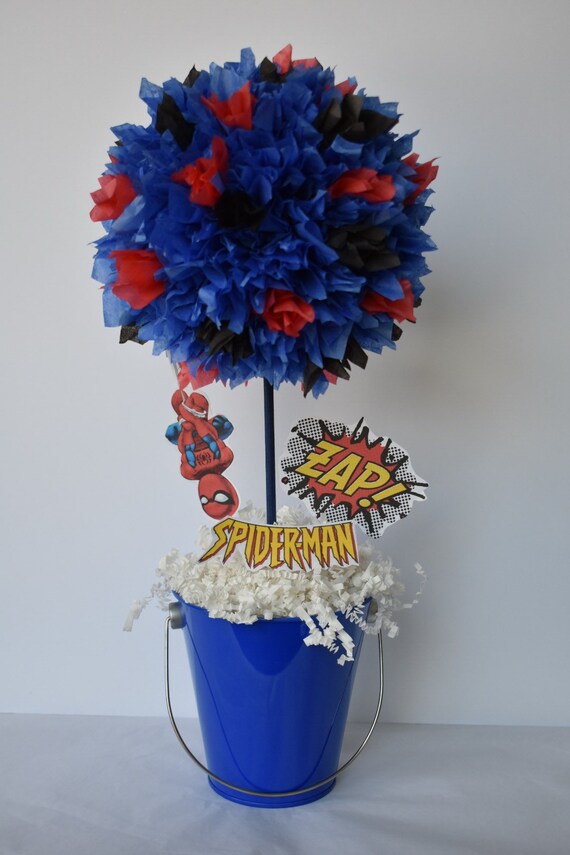 Spiderman Super Hero birthday party decoration centerpiece | Etsy