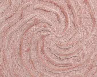 Modern Blush Pink Textured Area Rug with Raised Swirl Pattern