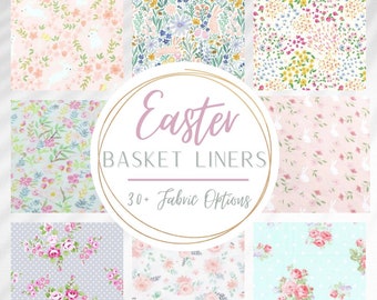 Custom Easter Basket Liners | Easter Bunny Basket Fabric Liner | Personalized Easter Basket Liner With Embroidered Name For Girls and Boys