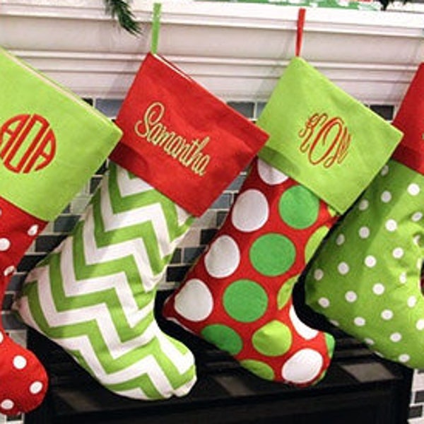 Christmas Stocking | Family Christmas Stockings | Handmade Christmas Stocking | Personalized Christmas Stockings | Family Holiday Stockings