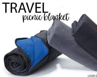 Personalized Travel Blanket | Monogrammed Picnic Blanket | Water Resistant Picnic Blanket With Monogram | Personalized Tailgate Blanket