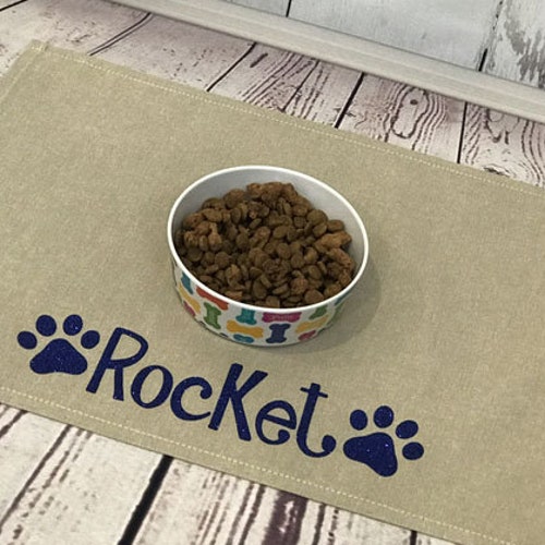 Personalized Pet Placemat Dog Placemat for Food Bowls Etsy