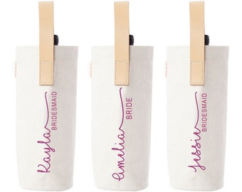 Bridesmaid Gift for Bachelorette Party Favor, Personalized Bridesmaid Proposal Gift For Bridal Party Wine Bag For Bridesmaid Customized Tote