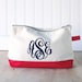 Monogram Make Up Bag - Monogrammed Makeup Canvas Bag - Monogrammed Make Up Bag - Personalized Cosmetic Bag -Monogrammed Bridesmaids Gift 