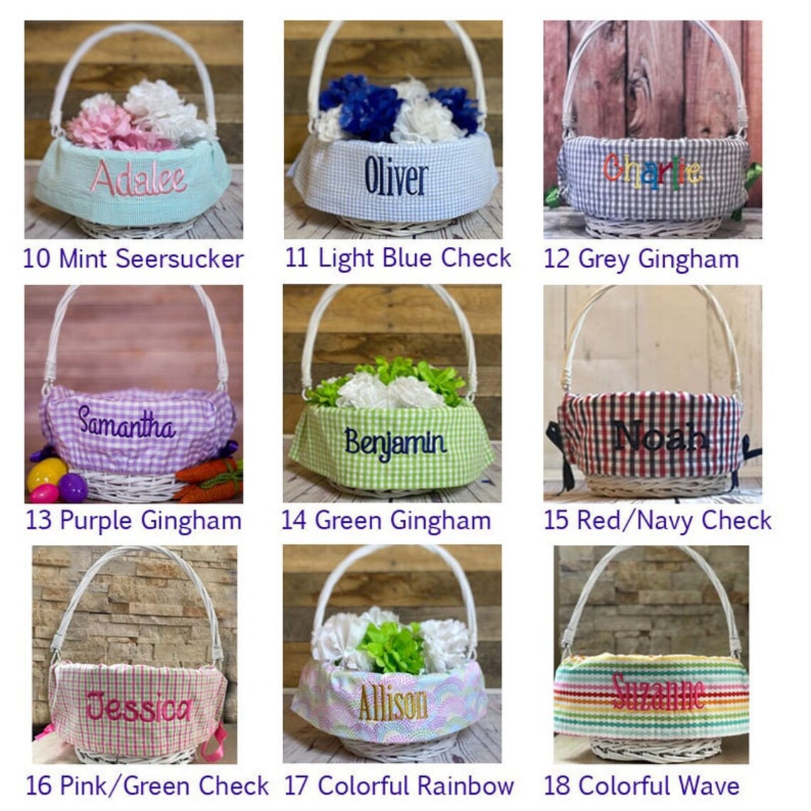 White Wicker Easter Basket with Folding Handles Collapsible Etsy