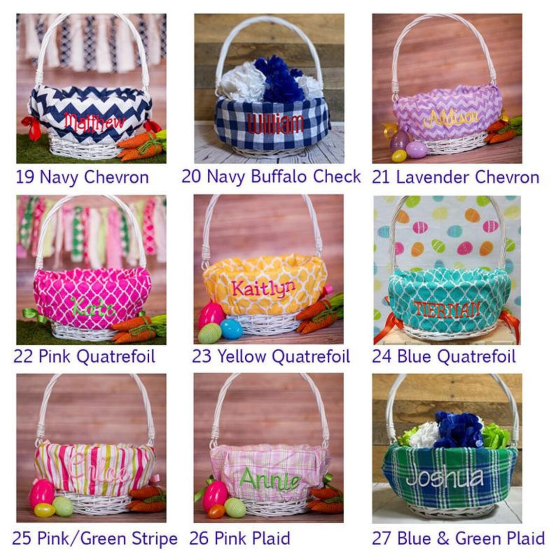 White Wicker Easter Basket with Folding Handles Collapsible Etsy