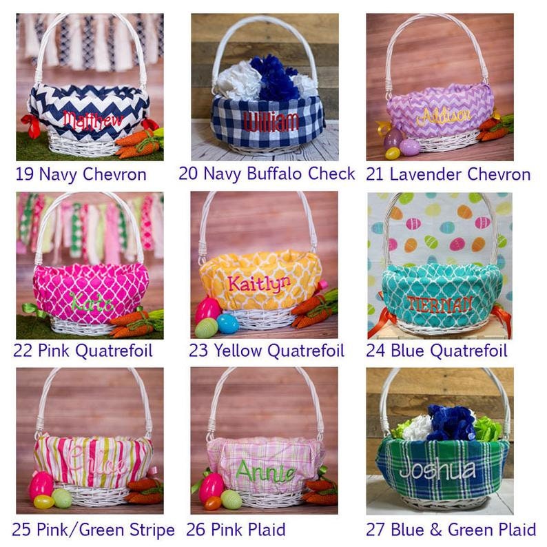 White Wicker Easter Basket with Folding Handles Collapsible Etsy