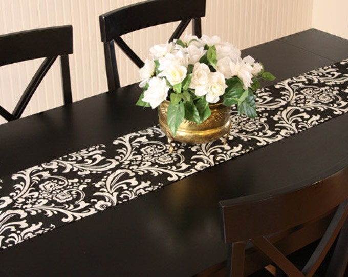 Table Runner Black and White Damask Table Runners Damask Table Runners