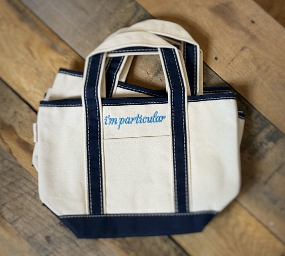 Custom Mini Tote Bag Ironic Saying Tote Small Canvas Boat Bag Gift for Her Bachelorette Gift Bridal Gift Embroidered Mini Canvas Tote