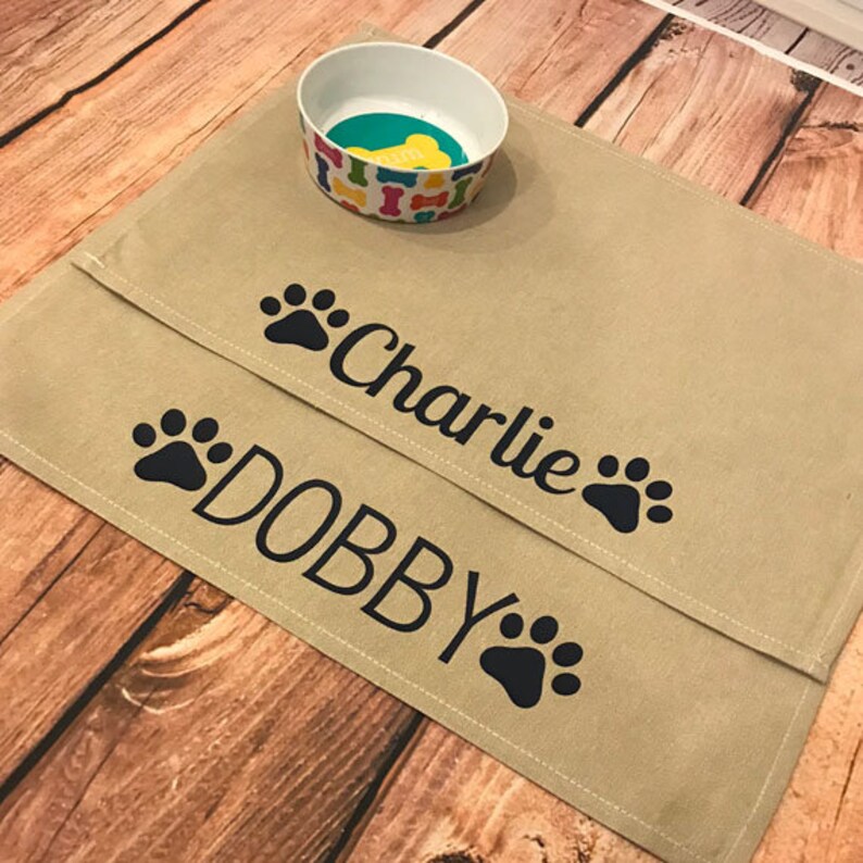 Personalized Pet Placemat Dog Placemat For Food Bowls Etsy