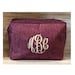 Monogram Make Up Bag, Stone Wash Monogrammed Makeup Bag, Monogrammed Make Up Bag, Personalized Cosmetic Bag, Monogrammed Bridesmaids Gift 