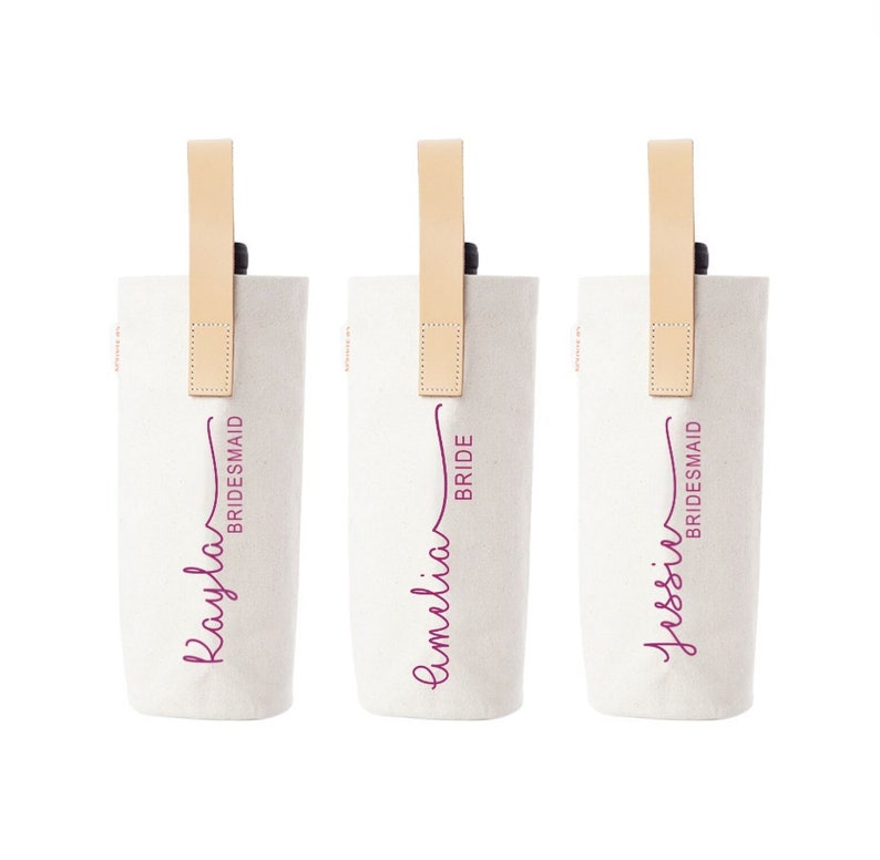 Bridesmaid Gift for Bachelorette Party Favor, Personalized Bridesmaid Proposal Gift For Bridal Party Wine Bag For Bridesmaid Customized Tote