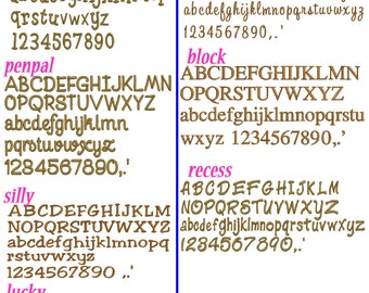 Most Popular Embroidey Fonts