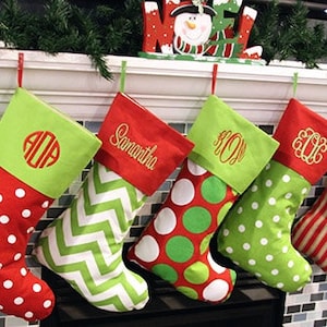 Christmas Stockings Personalized Christmas Stockings Monogrammed Christmas Stocking Family Christmas Stockings Personalized Stocking image 1