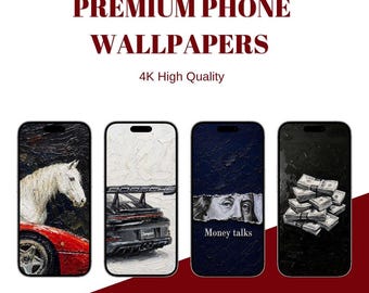 Aesthetic Phone Wallpaper Pack 8 Motivational 4K iPhone and Android Backgrounds / Instant Digital Download / Home and Lock Screen