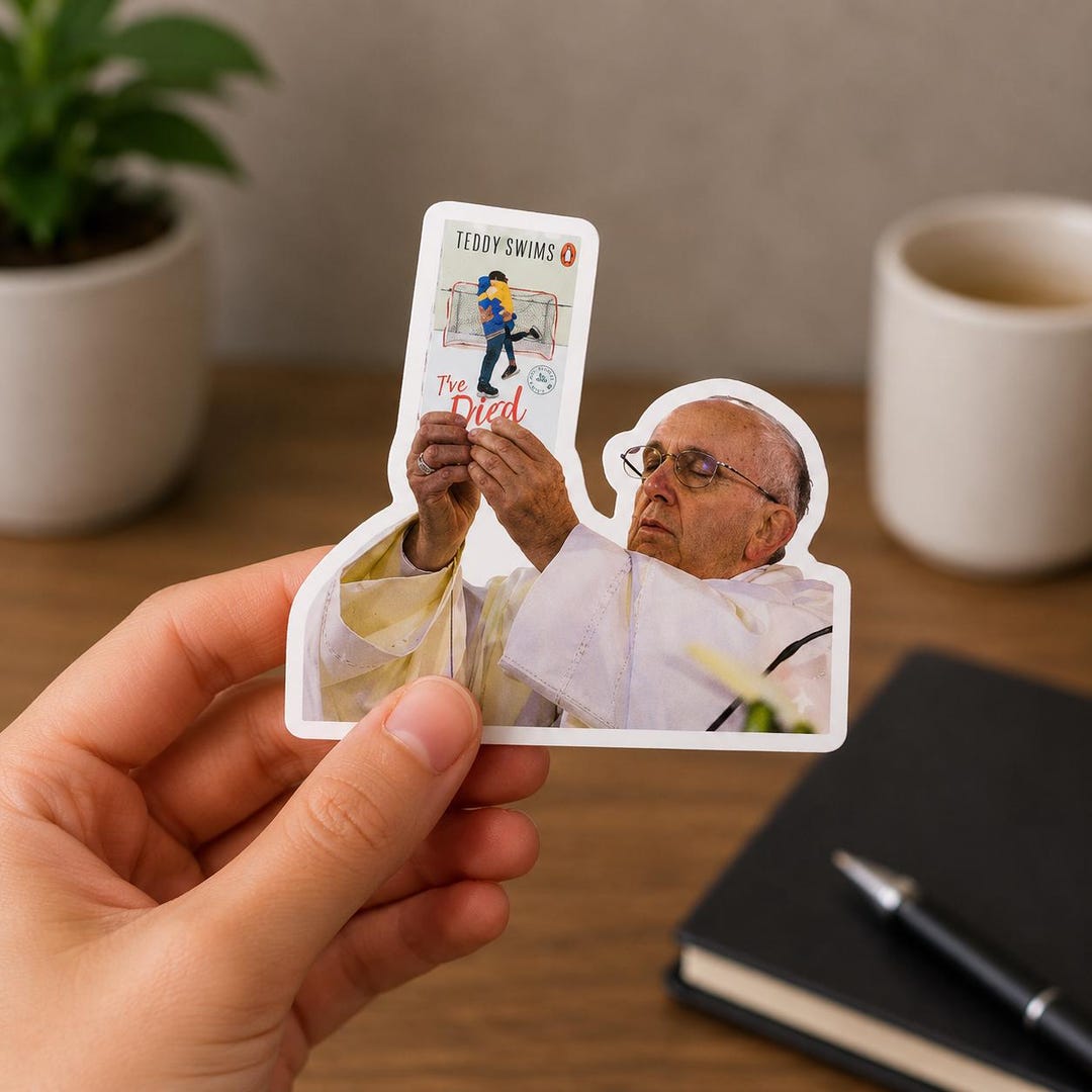 Pope Leo Holding off Campus Book Sticker/magnet - Etsy UK