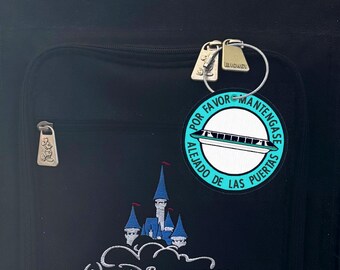 Monorail Luggage Tag Embroidery