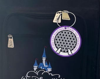 Spaceship Earth Luggage Tag Embroidery File