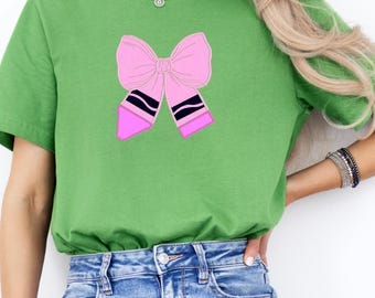 Bordado de lazo coqueta con crayón