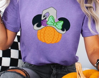 Floral Witch Pumpkin Mouse Embroidery Bundle