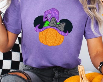 Pumpkin Witch Mouse Embroidery