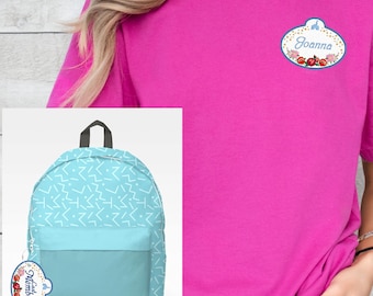 Parche con nombre floral personalizado / dije para bolso