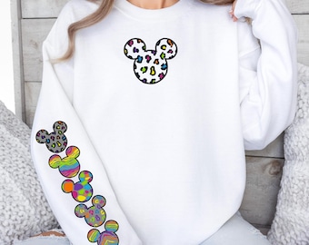 Paquete de bordado de ratón con estampado animal ARCOÍRIS