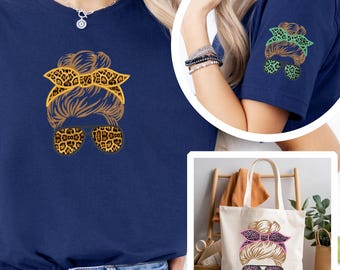 Broderie Messy Bun Girl