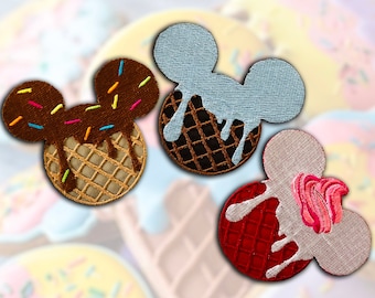 Cookie/Ice Cream Mouse Patch | Bag Tag