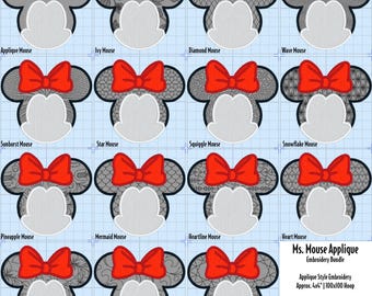 Paquete de bordado de silueta de la Sra. Ratón