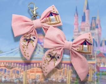 Carousel Embroidered Bow