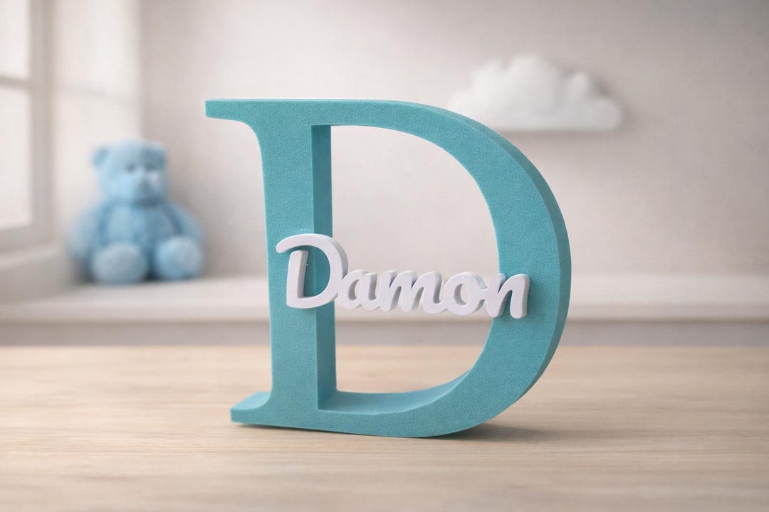 Personalised 3D Printed Sign With Letter & Name - Etsy Australia