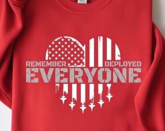 Remember Everyone Deployed Flag SVG PNG, R.E.D Friday Shirt Design, Military Support Patriotic , Digital Download