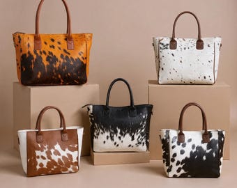 Echte hair-On rundleer draagtas | Western-schouderhandtas, 5 stijlen