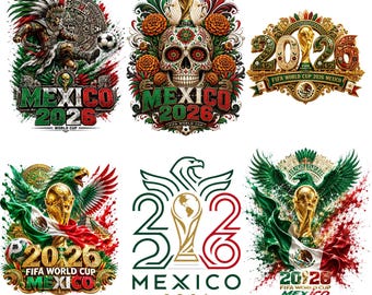 メキシコワールドカップ2026 PNGバンドル、サッカークリップアート、サッカーファンデザイン、メキシコチーム2026グラフィック、昇華PNG