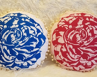 Round Rose cushions