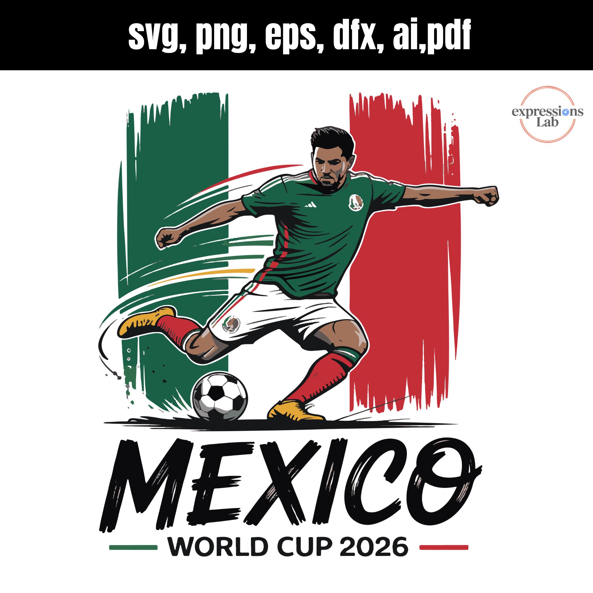 World Cup 2026 Mexico SVG | Soccer Player Cricut Design | Football