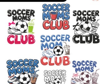 Soccer Moms Club SVG Bundle, Game Day Shirt Design (Digital Download)