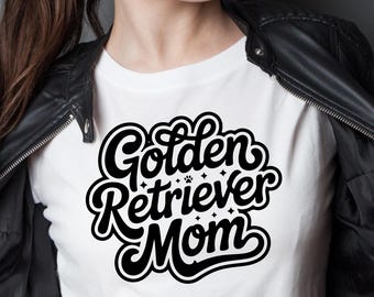 Golden Retriever Mom SVG PNG DXF, Retro Dog Lover Shirt, Cute Pet Mom Design for Cricut, Sublimation, Instant Download